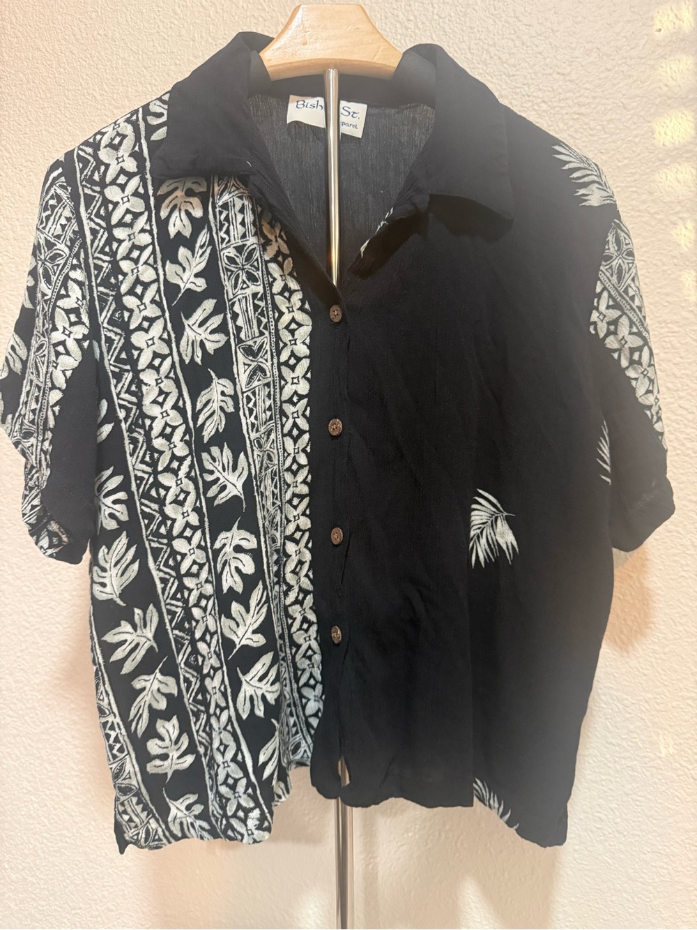 Black & White Button-Down Shirt